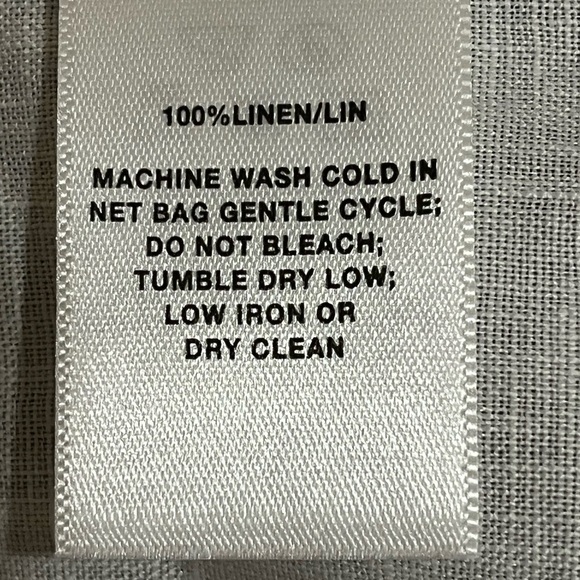 Lafayette 148 New York Sublime Justice Linen Collared Short Sleeve Blouse, sz M - Picture 6 of 6